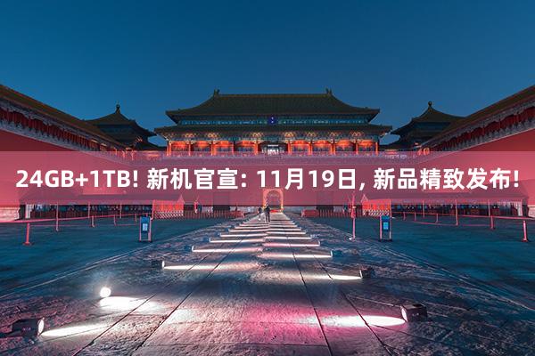 24GB+1TB! 新机官宣: 11月19日, 新品精致发布!